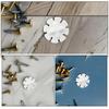 NESTINGHO Magnetic Stir Bars, 3-Piece Flower-Shaped White Plastic Set view 3