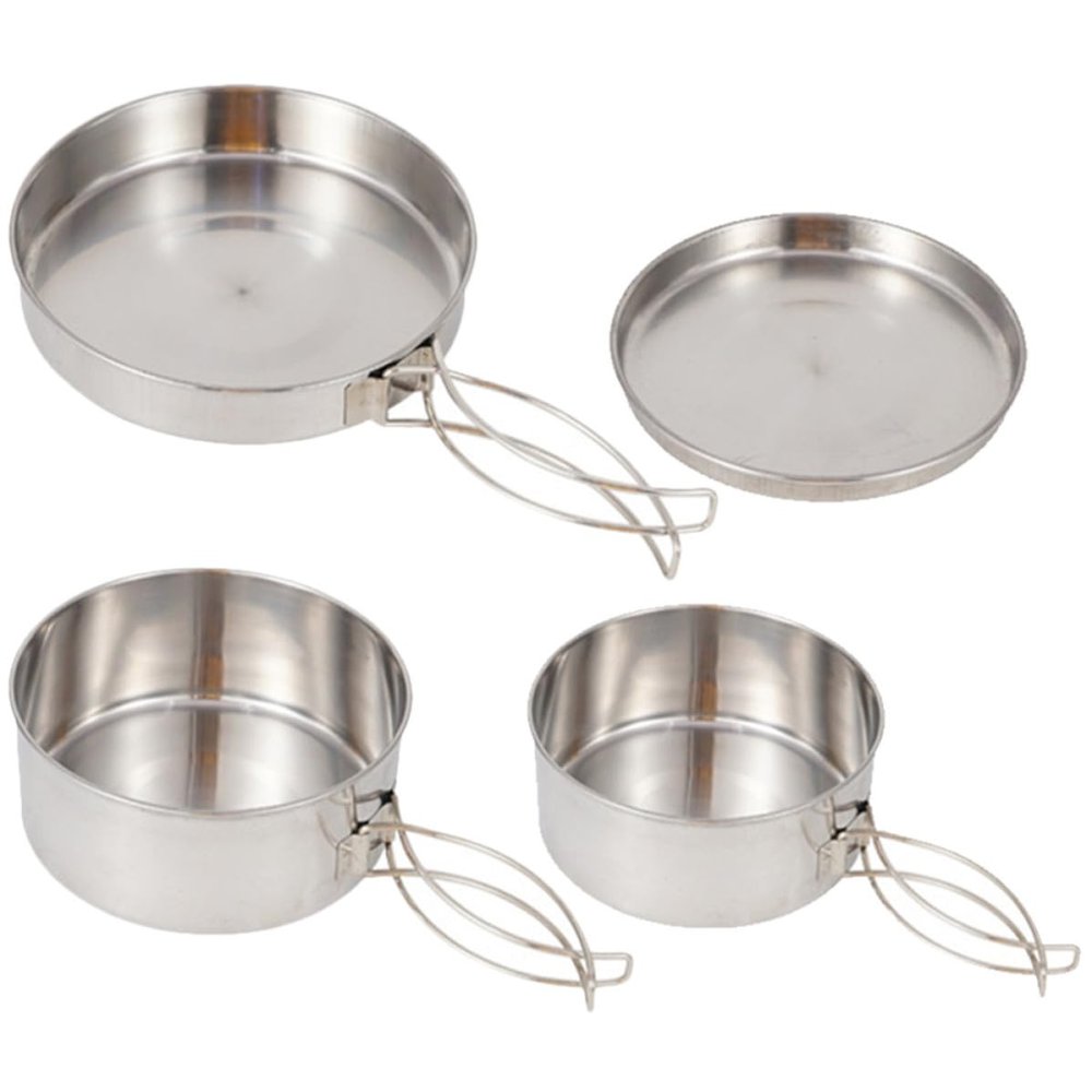 JUMPLAWN Portable Stainless Steel Camping Cookware Set
