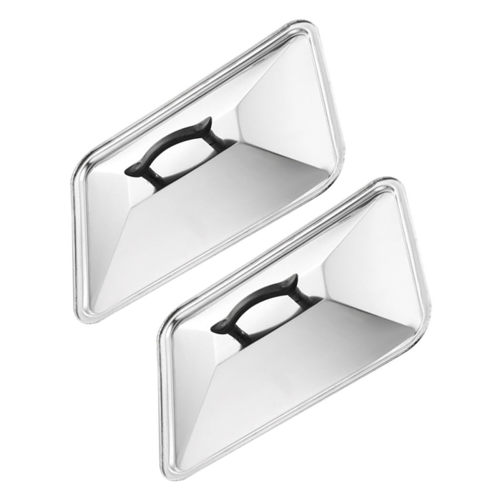 SEWACC 2-Piece Stainless Steel Food Covers for Rectangular Trays