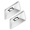 SEWACC 2-Piece Stainless Steel Food Covers for Rectangular Trays view 1