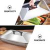 SEWACC 2-Piece Stainless Steel Food Covers for Rectangular Trays view 3