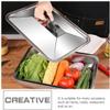 SEWACC 2-Piece Stainless Steel Food Covers for Rectangular Trays view 4