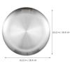 VALICLUD 6-Piece Stainless Steel Plate Set, Round, Dishwasher-Safe, Rust-Resistant view 2