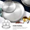 VALICLUD 6-Piece Stainless Steel Plate Set, Round, Dishwasher-Safe, Rust-Resistant view 3