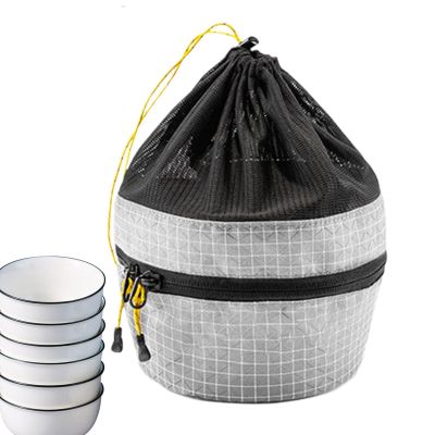 Waterproof Camping Cookware Bag with Drawstring and Zipper