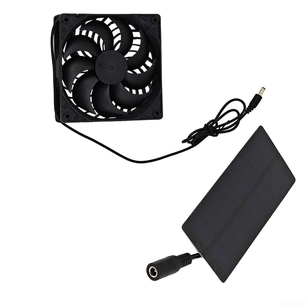 Mini Solar Ventilation System with Panel for Greenhouse Temperature and Humidity Control