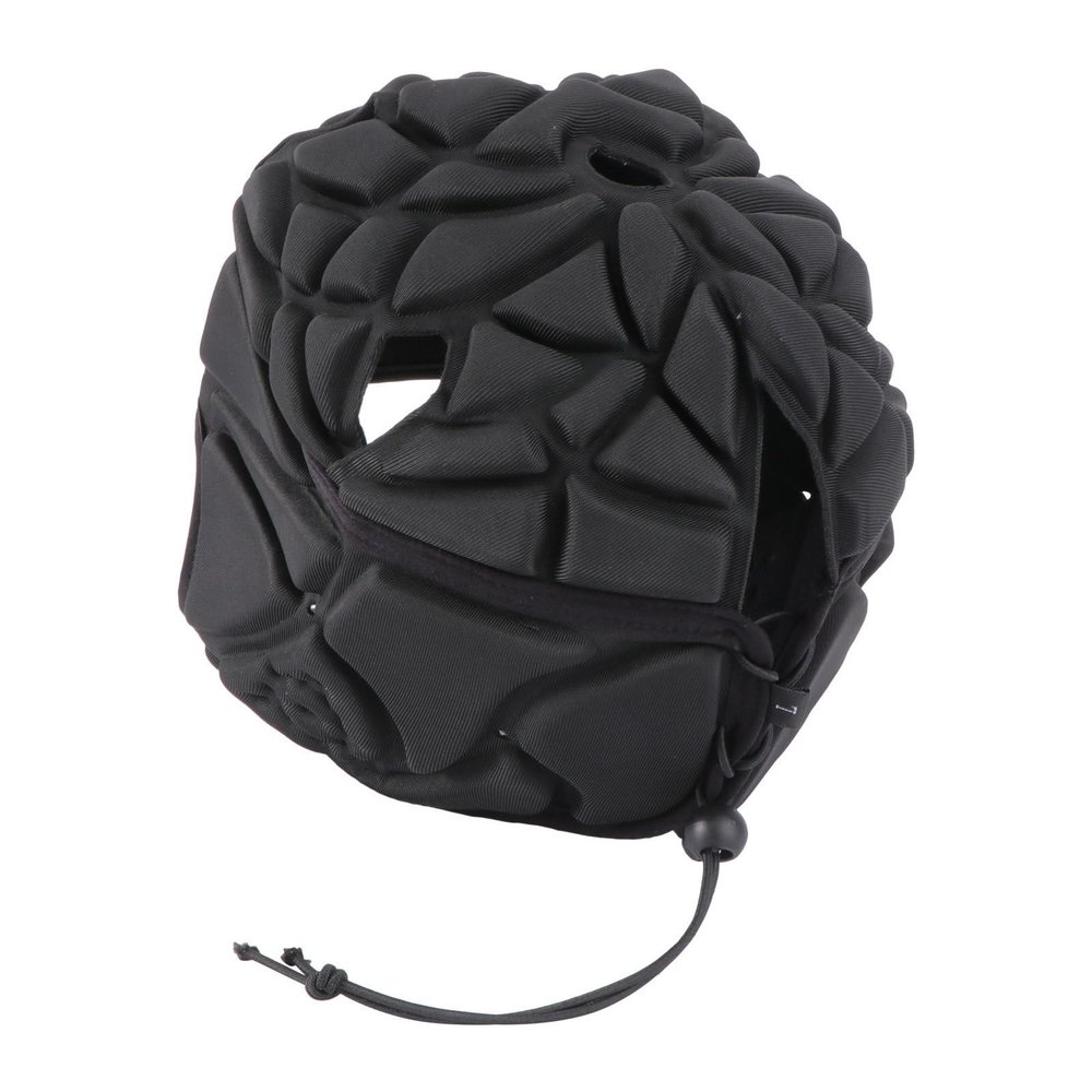 AMUSLESUR Black EVA Soccer Helmet with Flexible Extension and Non-Slip Rugby Padding for Soccer and Hockey World Cup Celebration Decor