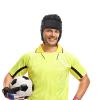 AMUSLESUR Black EVA Soccer Helmet with Flexible Extension and Non-Slip Rugby Padding for Soccer and Hockey World Cup Celebration Decor view 4