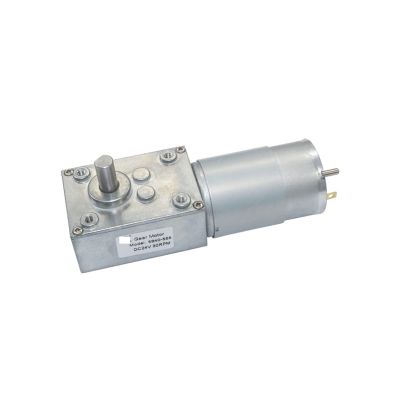 FCARUMIQP Mini High-Torque 12/24 V DC Turbine Worm Spur Gear Motor, 80 RPM