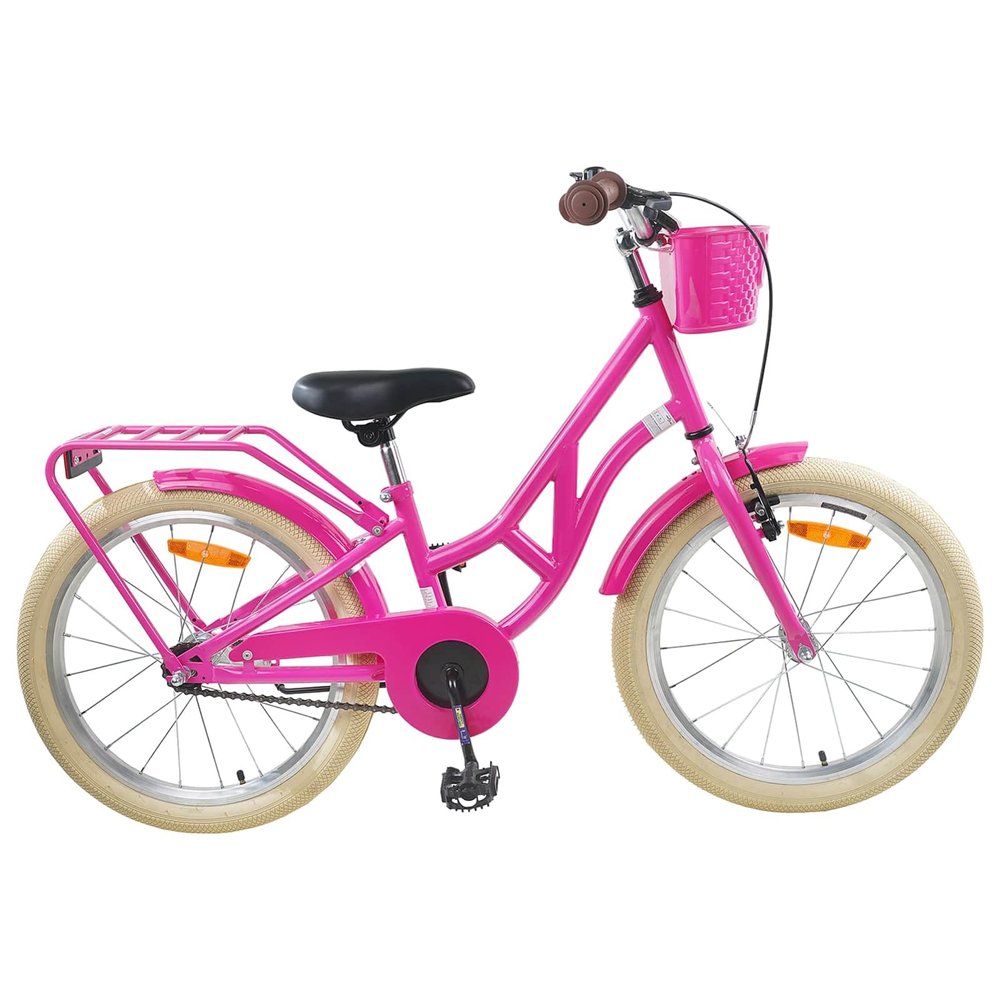 IKAYAA 20/24-Inch Kids' Bike for Children 5+, 20-Inch Kids' BMX Bike with Doll Bike Seat & Basket Streamers