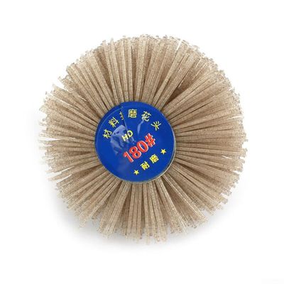 80 mm Nylon Wheel Brush for Wood and Metal, 6 mm Shank, 180 Grit