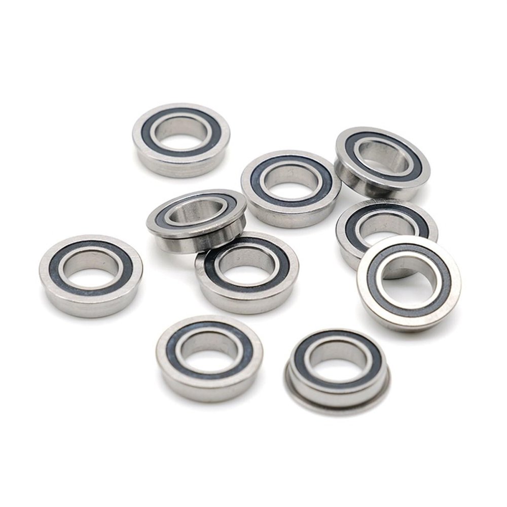 10-Pack MF148 2RS Blue-Sealed Ball Bearings, 8 x 14 x 4 mm, ABEC-7