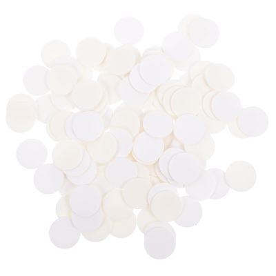 balacoo 100-Piece Round Foam Wick Stickers, White, Double-Sided