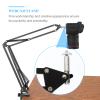 Adjustable Metal Webcam Mount and Clamp with Scissor Arm view 3