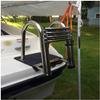 LMMIAOZ Stainless Steel 4-Step Telescoping Boat and Dock Ladder, with Pedal and Handrail, Silver view 1