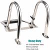 LMMIAOZ Stainless Steel 4-Step Telescoping Boat and Dock Ladder, with Pedal and Handrail, Silver view 4
