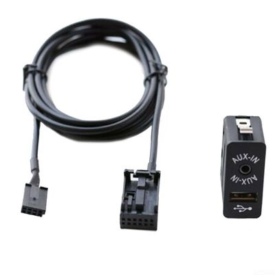Hosrivae USB/AUX Jack Adapter Cable for E46, E39, E38, E53, X5 (OEM 9237656)
