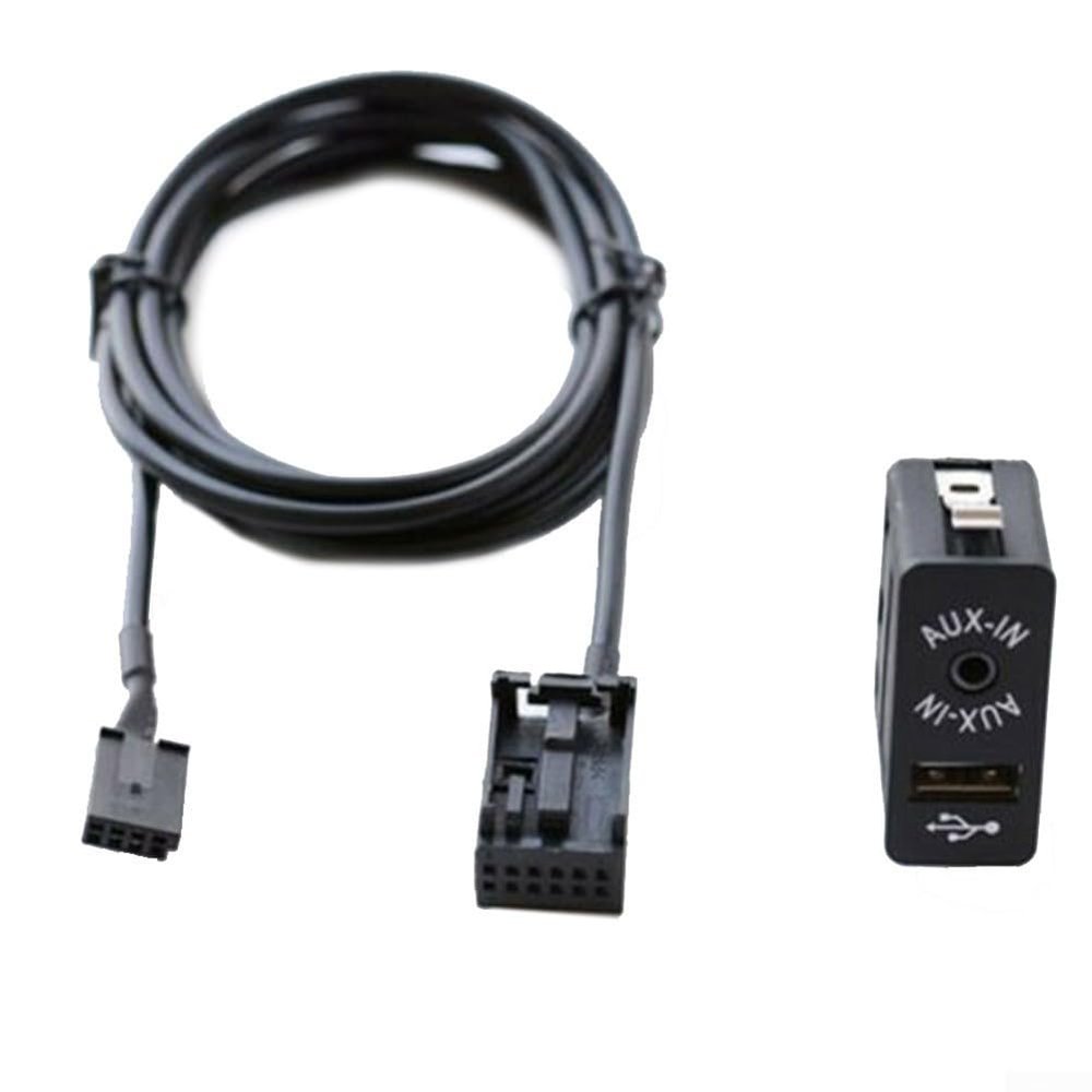Hosrivae USB/AUX Jack Adapter Cable for E46, E39, E38, E53, X5 (OEM 9237656)