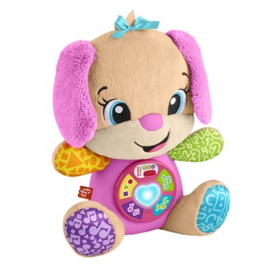 Fisher-Price Laugh & Learn Puppy Plush Toy, Pink, Talking and Singing, Interactive, 6+ Months
