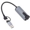PUSOKEI USB-C to RJ45 2.5G Network Adapter for Laptops view 1