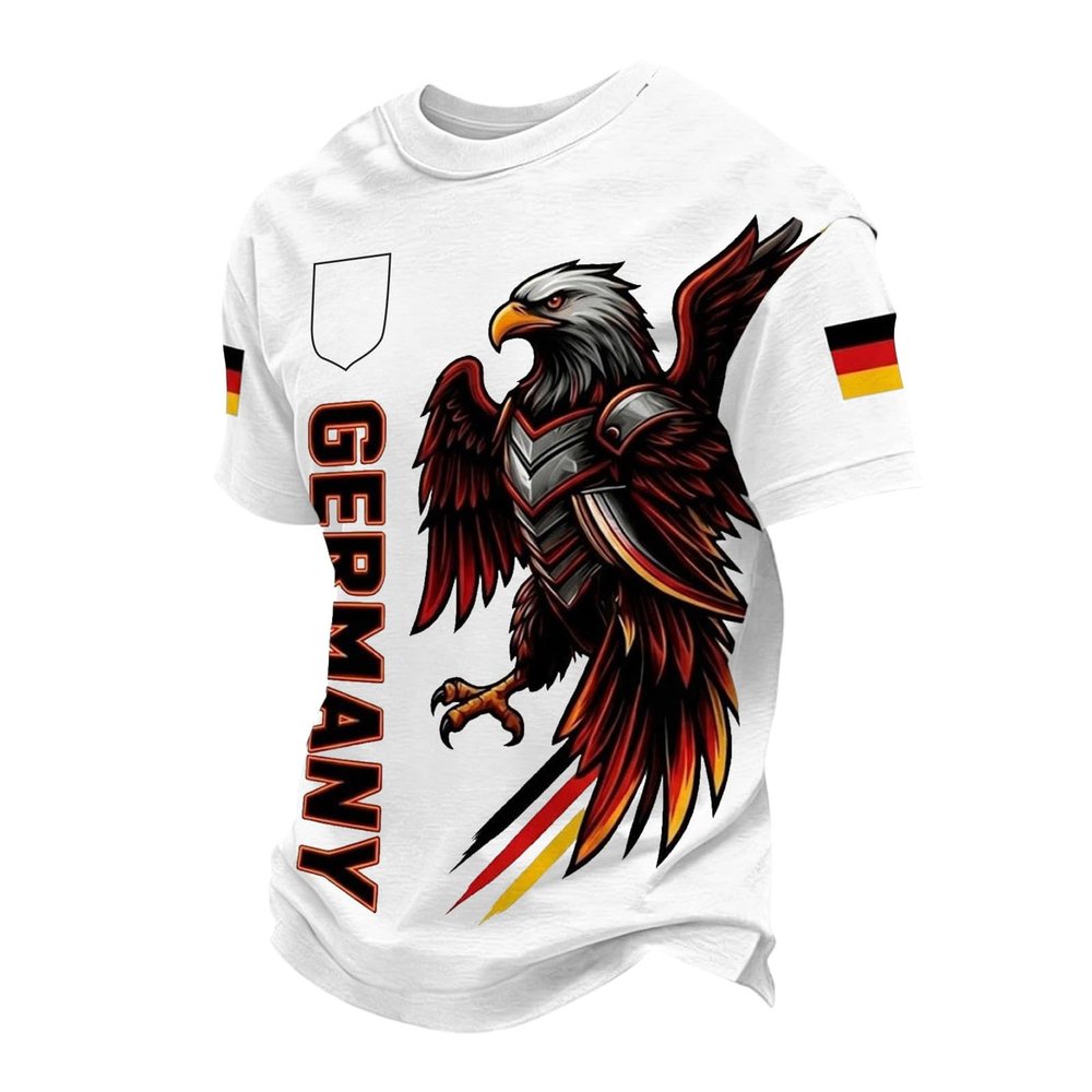 Germany 2026 Men's Retro Eagle Soccer World Cup T-Shirt, Short Sleeve, 3XL