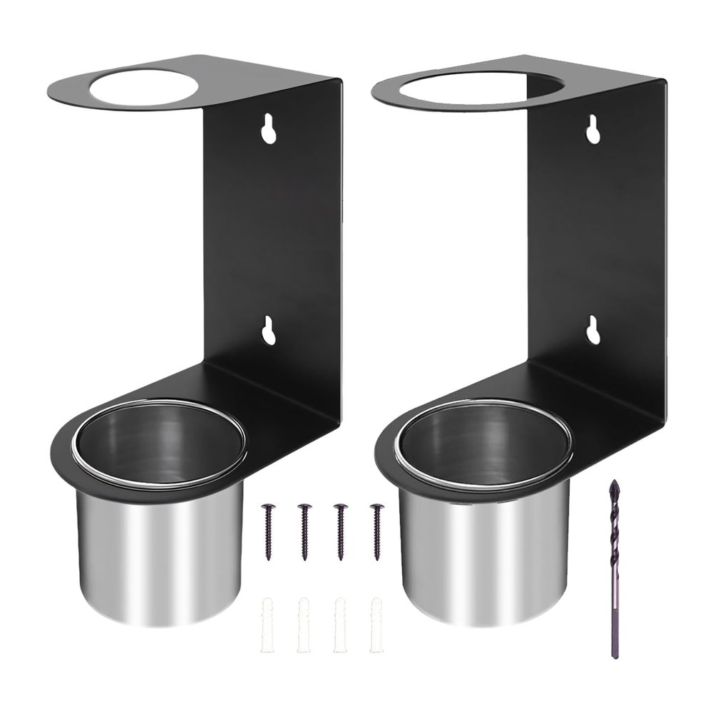 2-Piece Metal Funnel Holder with Stainless Steel Cups for Automotive Maintenance