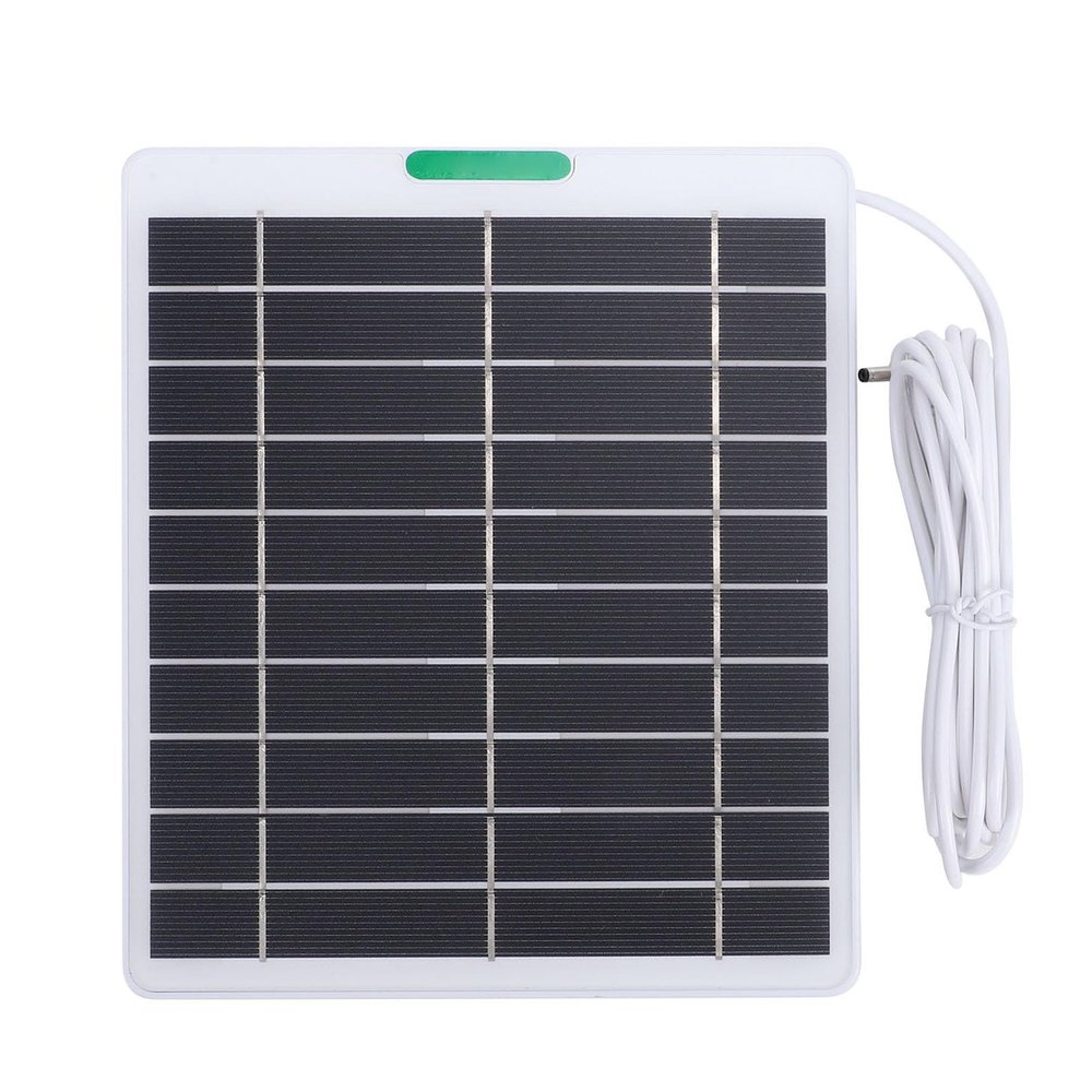 Tosuny 5V 5W Solar Charger with DC5521 Connector | High-Efficiency Panel for Ring Security Camera Doorbells (WHITE)