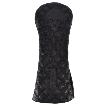 Aumotop PU Leather Wood Club Head Cover, Waterproof Skull Design, 1 Piece