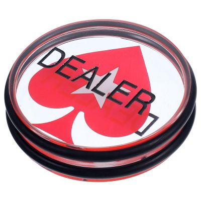Kisangel 75 mm Large Acrylic Double-Sided Poker Dealer Button