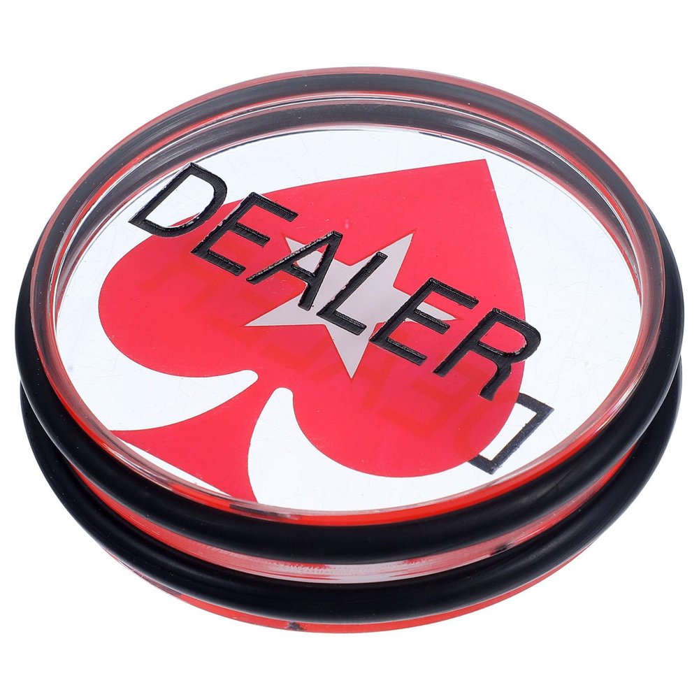 Kisangel 75 mm Large Acrylic Double-Sided Poker Dealer Button
