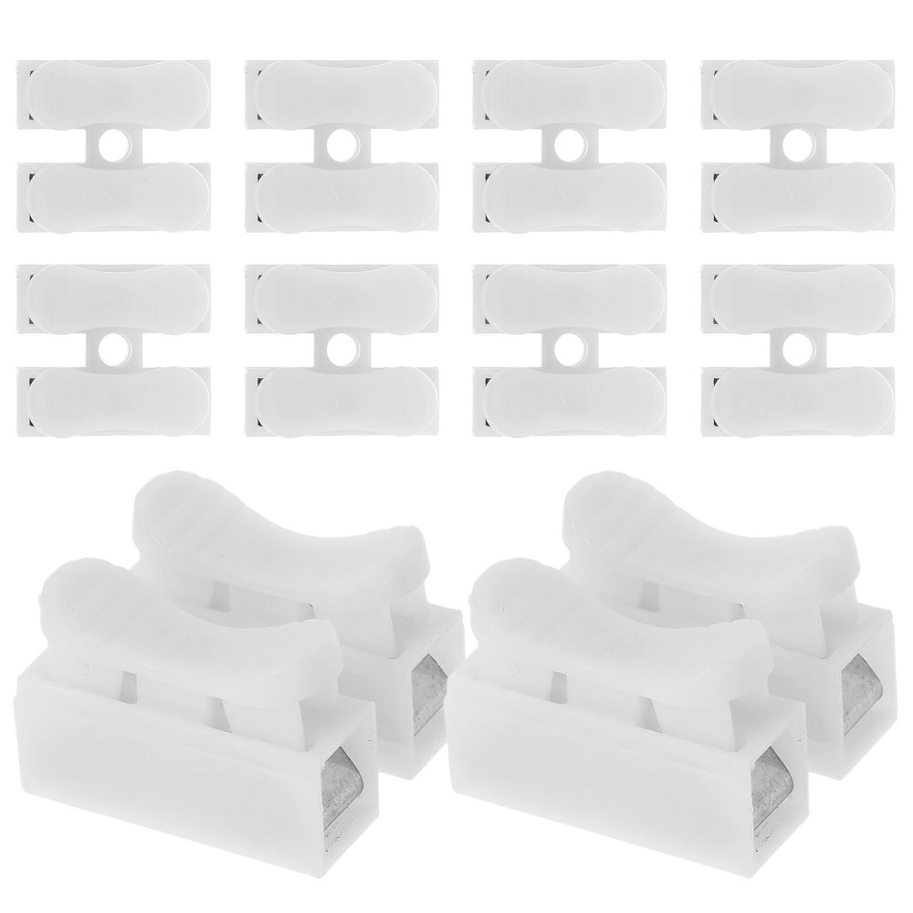 Veemoon 55 White 2-Pole Plastic Terminal Blocks with Durable Spring Technology for Industrial and Automotive Wiring