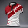 Türkiye 2026 World Cup T-Shirt, Men's Polo Shirt with Turkey Flag Print, White #3, XXXXXL view 2