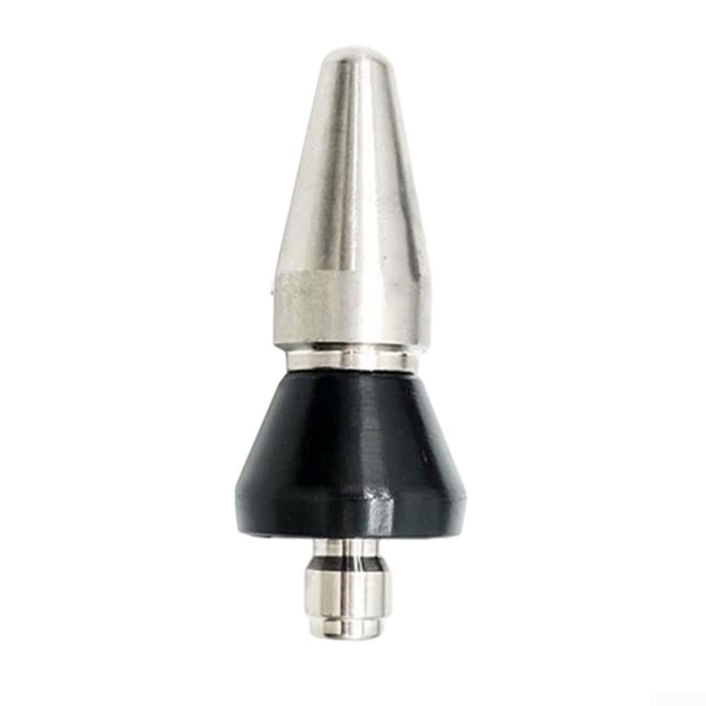 Stainless Steel Nozzle for 1/4-Inch Pressure Washer Hose, Drain Cleaner, Silver/Black, 61 mm (Small)