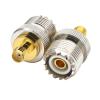 1PC SO-239 (UHF Female) to SMA Female RF Coaxial Adapter, Straight Copper view 2