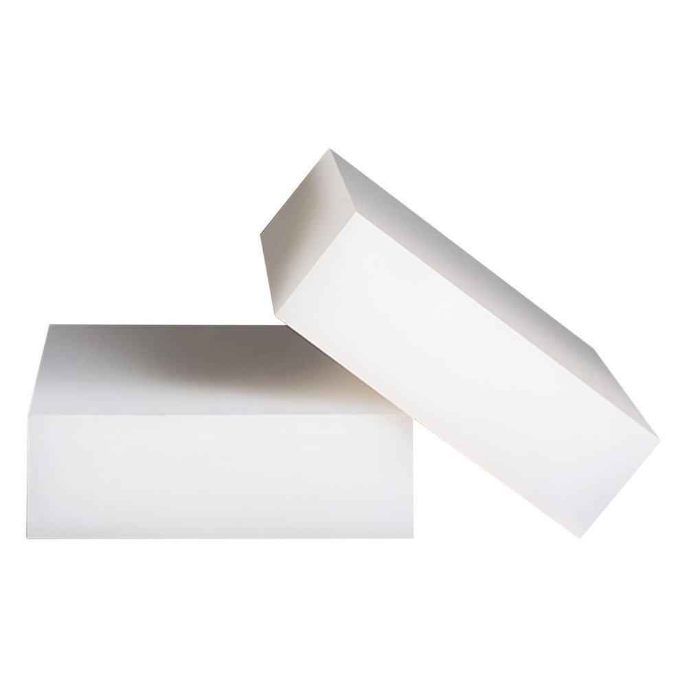 Rubber Vibration Dampers, Silicone Rubber Sheet, White, 200 x 200 mm, 3-Pack, 1 mm Thick