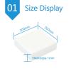 Rubber Vibration Dampers, Silicone Rubber Sheet, White, 200 x 200 mm, 3-Pack, 1 mm Thick view 2