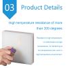 Rubber Vibration Dampers, Silicone Rubber Sheet, White, 200 x 200 mm, 3-Pack, 1 mm Thick view 4