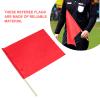 Tofficu 4-Pack Checkered Referee Flags, Polyester and Wood, 30 x 40 cm view 3