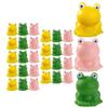 HOMOCONO 30-Piece Cute Resin Frog Figurines, Miniature Ornaments for DIY Crafts and School Rewards view 1