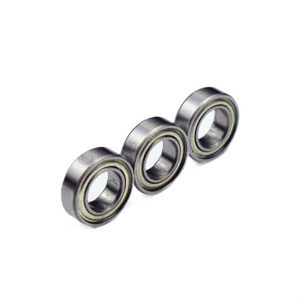 Bimetal-Shielded Micro-Groove Ball Bearings, 10-Pack, MR137ZZ, 7 × 13 × 4 mm, Miniature Chrome Steel Bearings