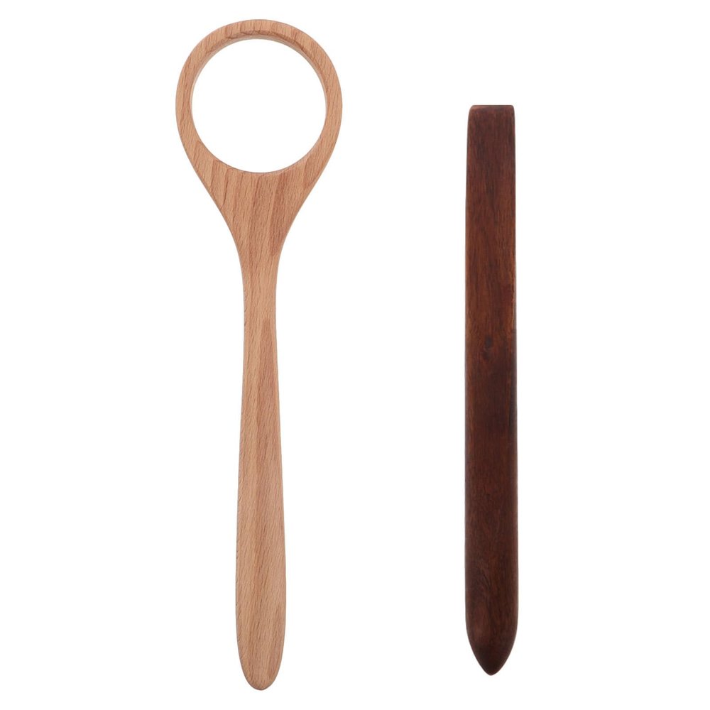 2-Piece Wooden Dough Whisks for Bread Baking and Sourdough