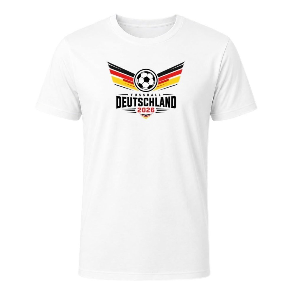 LIEBTASTISCH T-Shirt - Germany Soccer 2026 - Soccer Fan Shirt for Men and Women - White