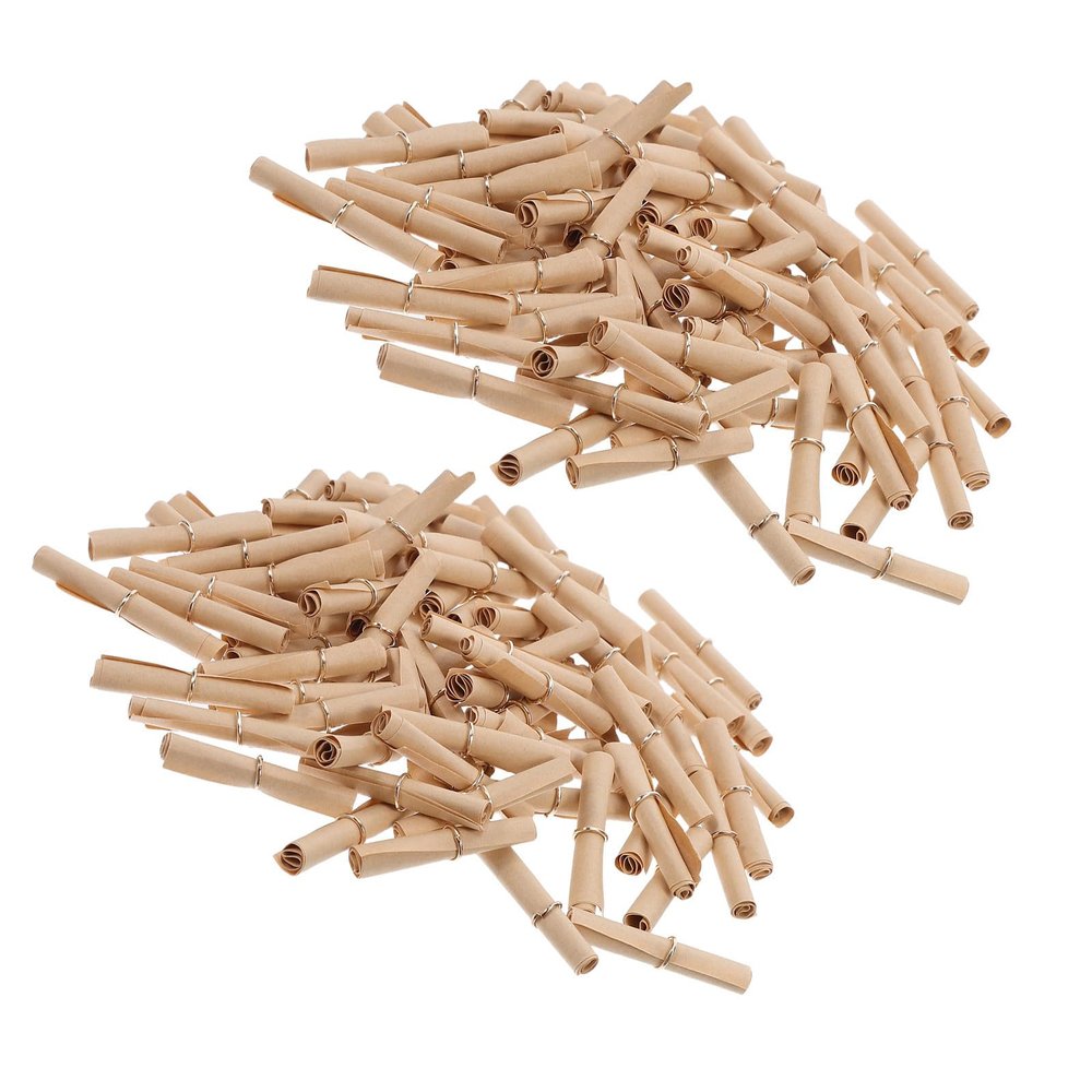 Housoutil 300 Mini Kraft Paper Message Scrolls, Vintage Design