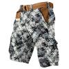LUNULE Men's Military-Style Camouflage Cargo Shorts, Baggy Bermuda Shorts with Multiple Pockets view 1