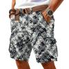 LUNULE Men's Military-Style Camouflage Cargo Shorts, Baggy Bermuda Shorts with Multiple Pockets view 2