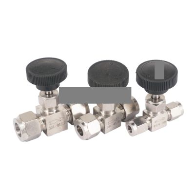 1-Piece 1/4 in. O.D. Tube 304 Stainless Steel Shutoff Flow-Control Needle Valve Compression Fitting