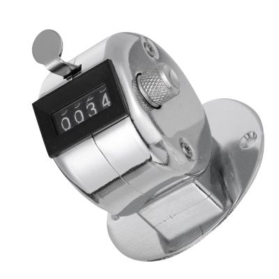 LAPYAPPE Mechanical Metal Tally Counter with 4-Digit Display and Flat Base