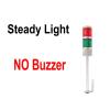 DC 12V/24V Industrial Multi-Layer Warning Signal Stack Light, 110V/220V Steady/Flashing, 2-Layer Steady, 24V DC Tungsten Bulb view 2