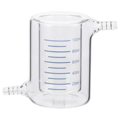100 mL Double-Wall Borosilicate Glass Beaker for Temperature Control