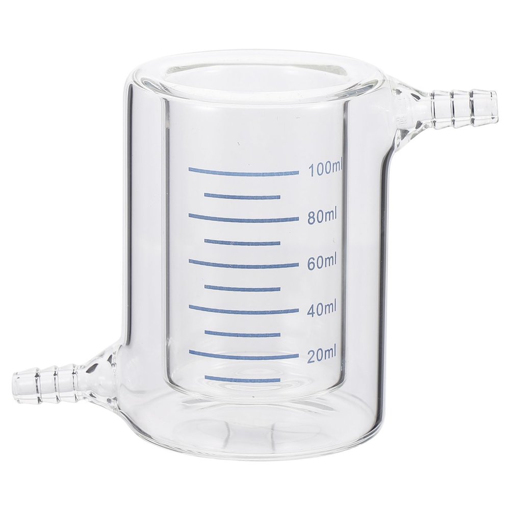 100 mL Double-Wall Borosilicate Glass Beaker for Temperature Control